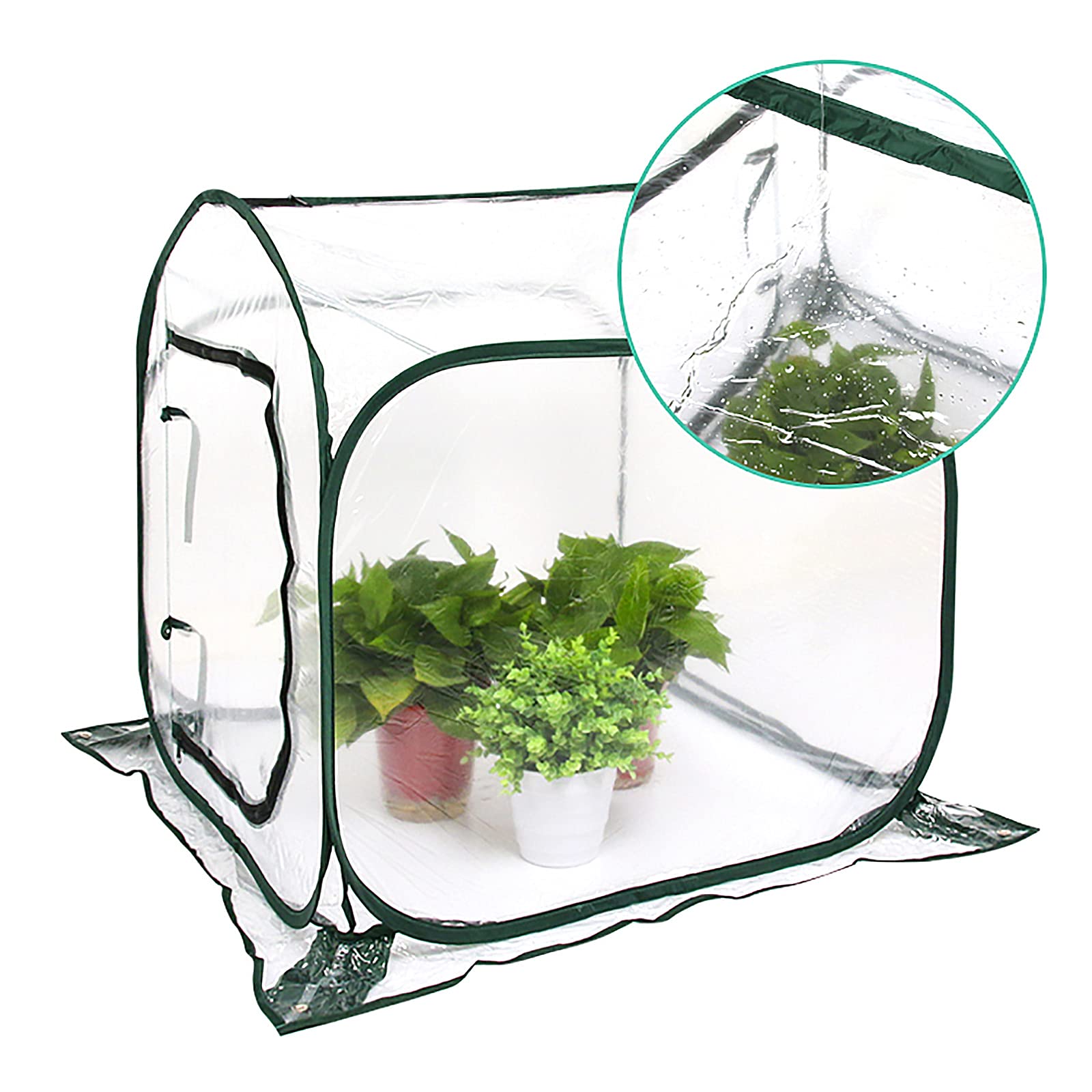 Mini Greenhouse for Indoor & Outdoor Plants - 31.5x31.5x31.5 Inch Portable Gardening Greenhouse with Warm Cover - Perfect for Seed Starting, Herb Growing, Flower Protection in Garden, Patio or Balcony