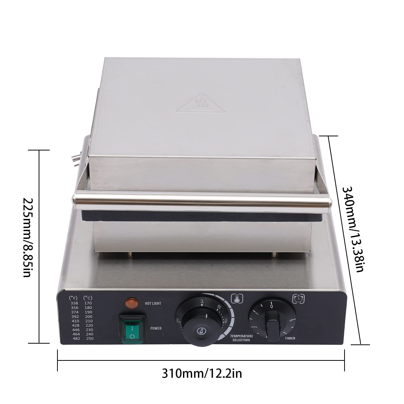 Commercial Waffle Maker Machine 110V - Electric Nonstick Belgian Waffle Iron for Bakery, Restaurant & Home Use - Perfect for Breakfast, Brunch & Dessert Making