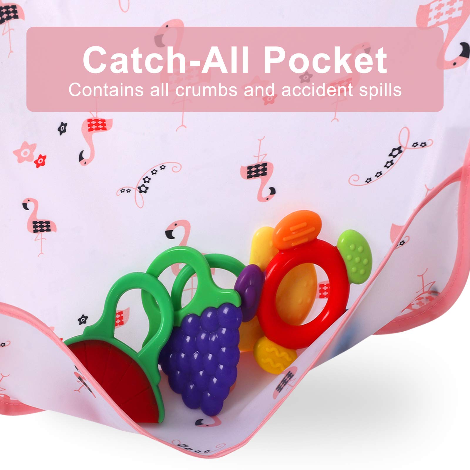 Accmor Waterproof Long Sleeve Baby Bibs - Soft Toddler Feeding Bib for 6-36 Months - Perfect for Messy Meals & Learning to Eat Independently