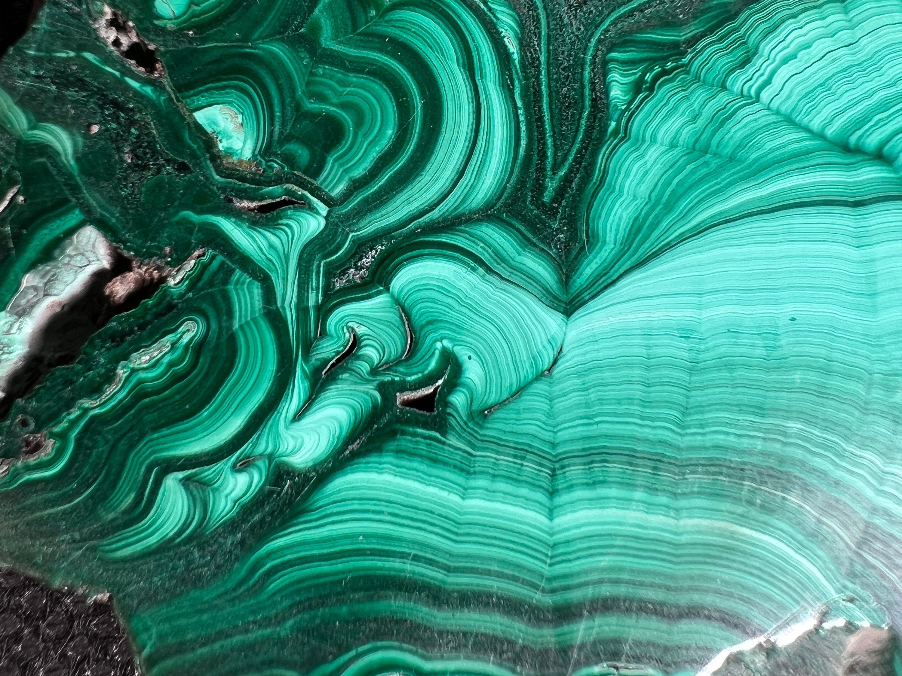 Natural Green Malachite Crystal Slab - Premium Stone for Jewelry Making, Unique Handcrafted Gift, Elegant Home Decor (50477) | Perfect for Crystal Healing, Meditation & Feng Shui Decorations