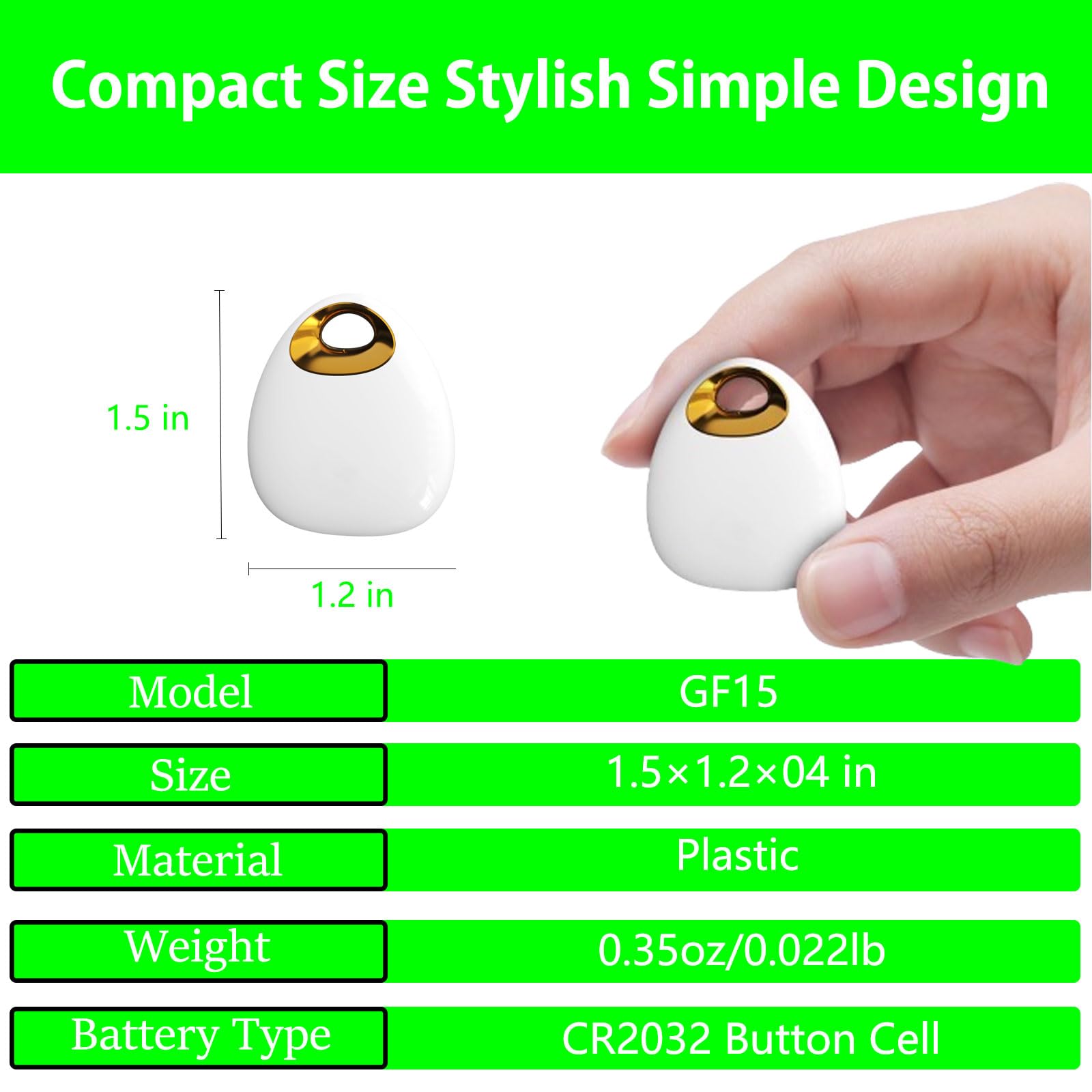 Mini GPS Tracker for Vehicles, Cars, Pets & Keys - Real-Time Global Tracking Compatible with Apple & Android - No Subscription/Monthly Fee - Perfect for Travel, Fleet Management & Asset Security