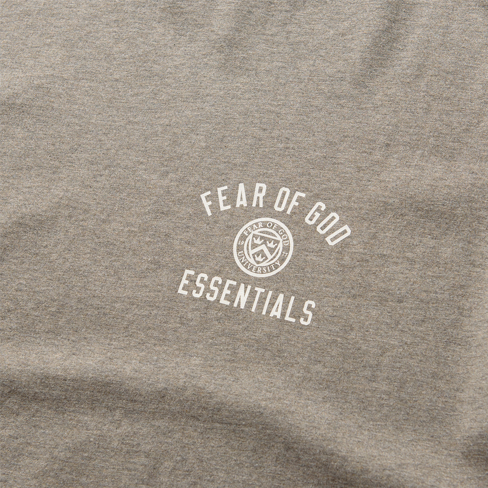 Fear of God Essentials Jersey Crewneck Tee - Heather Gray - Soft Cotton Men's T-Shirt for Casual Wear & Street Style Outfits