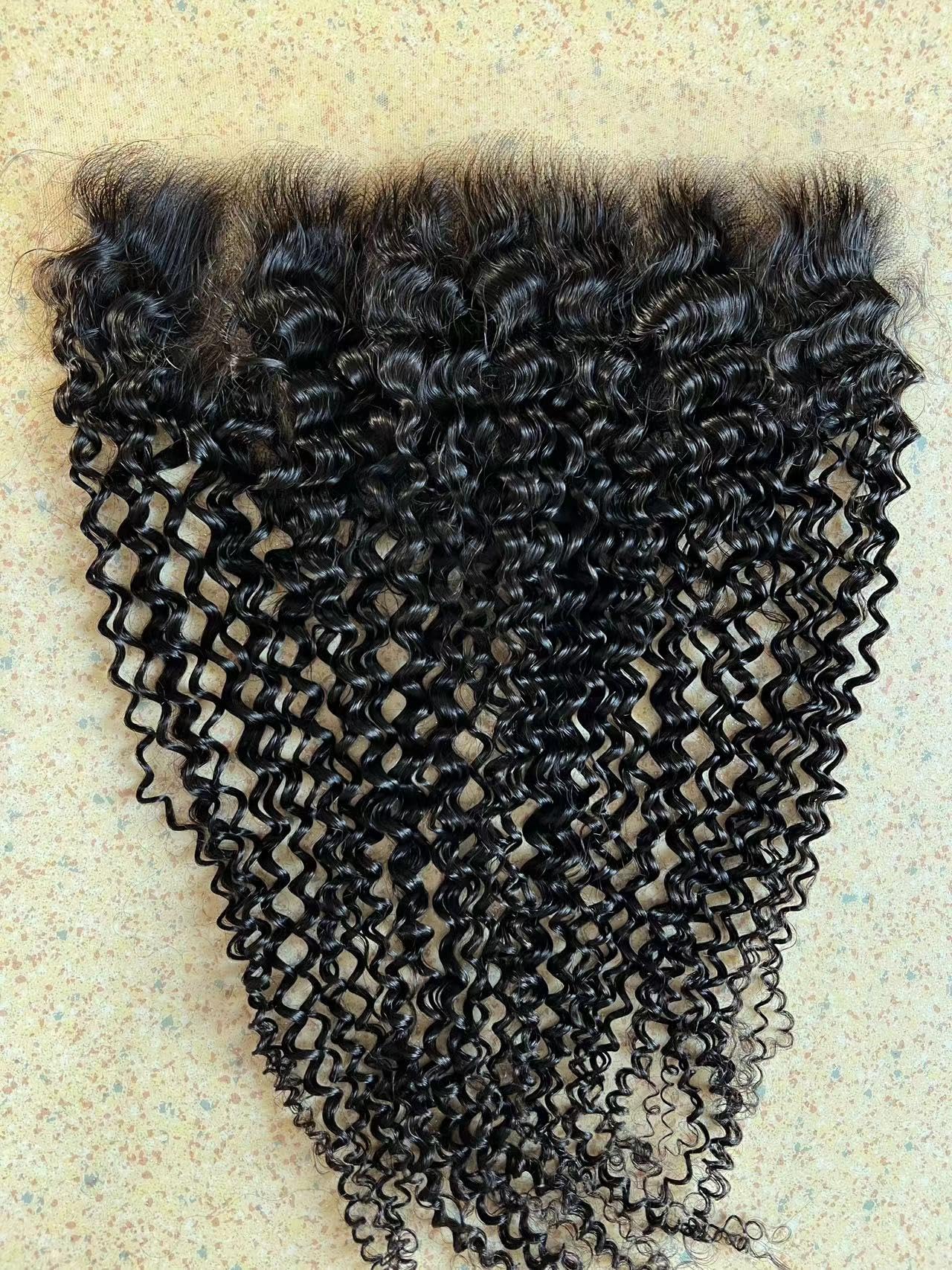MEODI Deep Curly 13x4 HD Lace Frontal - Invisible Pre-Plucked Human Hair 20 Inch for Natural Look | Blends with All Skin Tones | Perfect for Daily Wear, Parties & Special Occasions