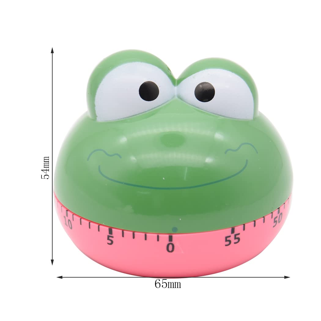 Hoshen Kitchen Mechanical Timer for Cooking - Animal Shape Frog Design - Manual Learning Time Manager - Perfect for Baking, Studying, and Time Management Tasks