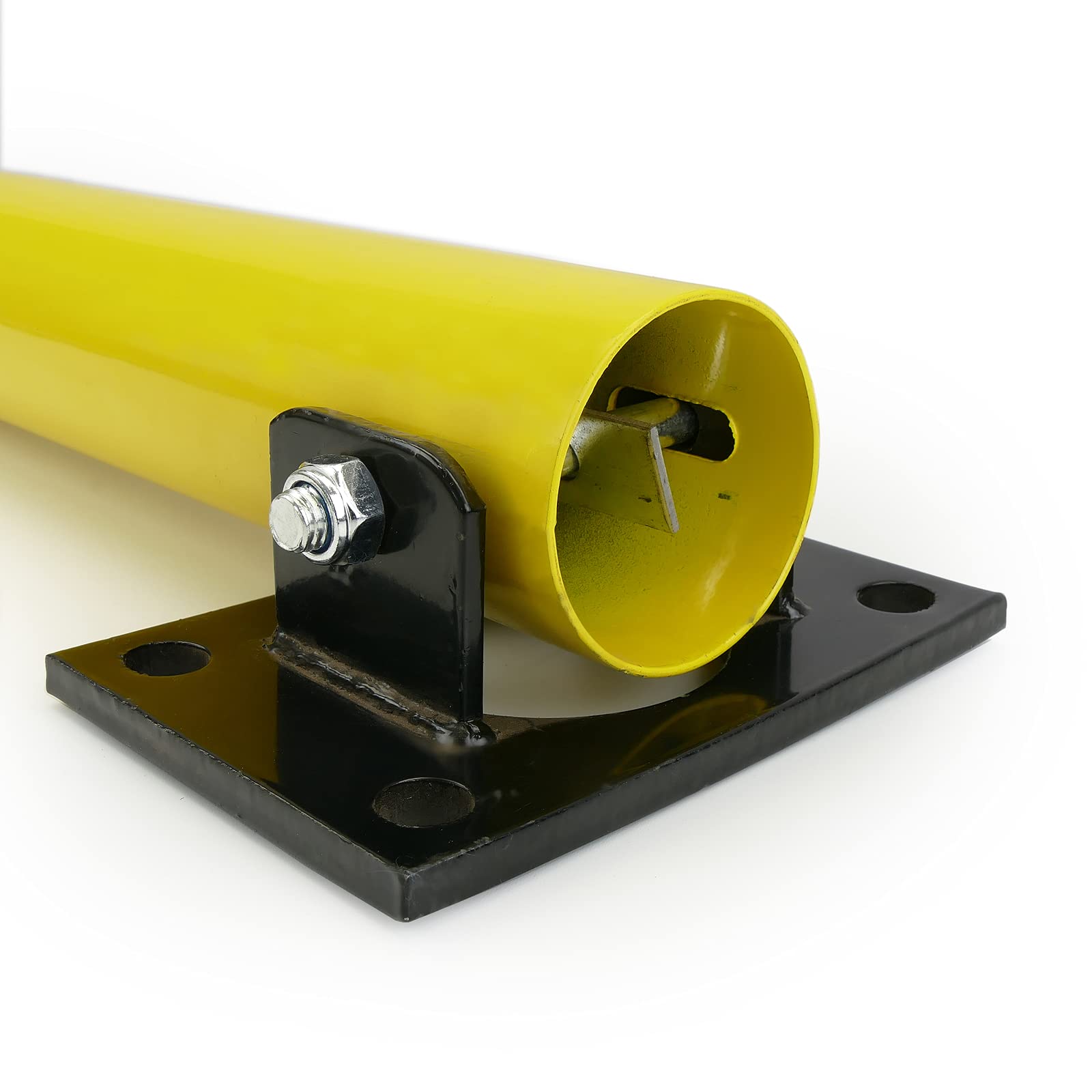 PrimeMatik Folding Steel Bollard with Lock - 76 x 700 mm Heavy Duty Security Post for Parking Lots, Driveways & Property Protection