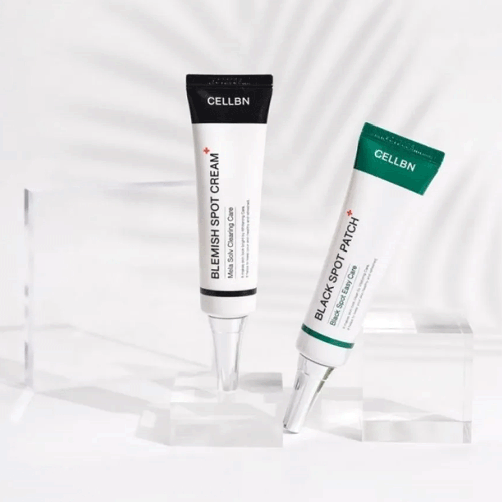 CELLBN Blemish Spot Cream & Black Spot Patch Set - Acne Treatment for Face, Dark Spot Remover for Clear Skin - Perfect for Daily Skincare Routine & Overnight Repair