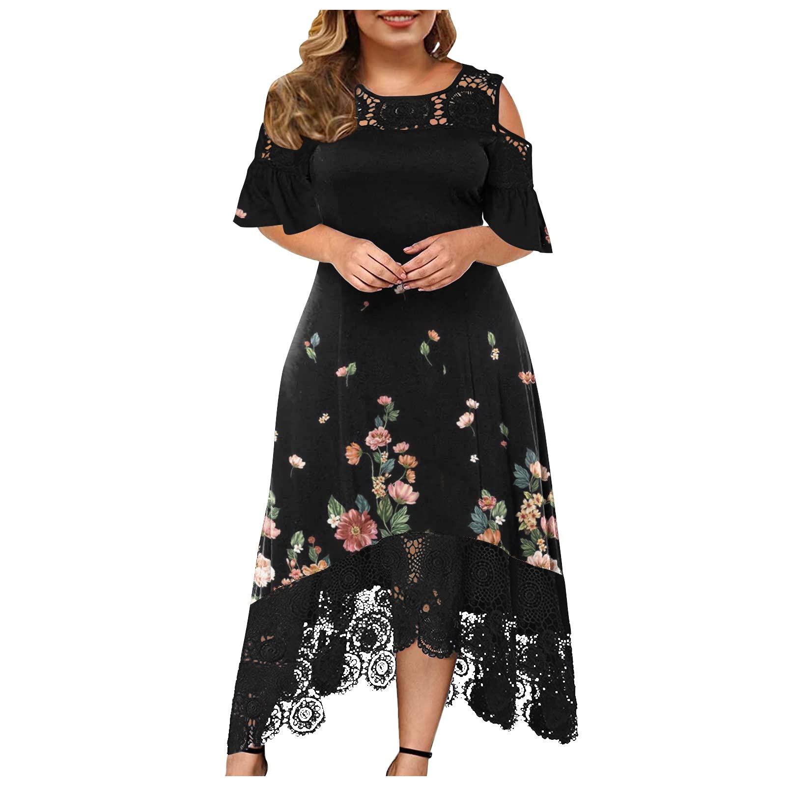 Boho Floral Print Sleeveless V-Neck Summer Dress for Women - Plus Size Party & Casual Wear    优化后的标题符合Google SEO规范，包含关键词如