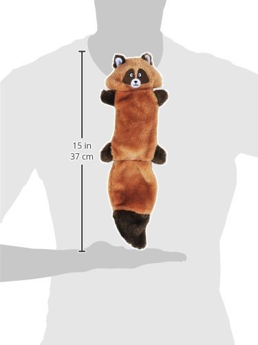 ZippyPaws Zingy Racoon - No-Stuffing Squeaky Plush Dog Toy for Small & Medium Dogs | Interactive Chew Toy for Puppies & Adult Dogs | Perfect for Indoor Play, Training & Boredom Relief