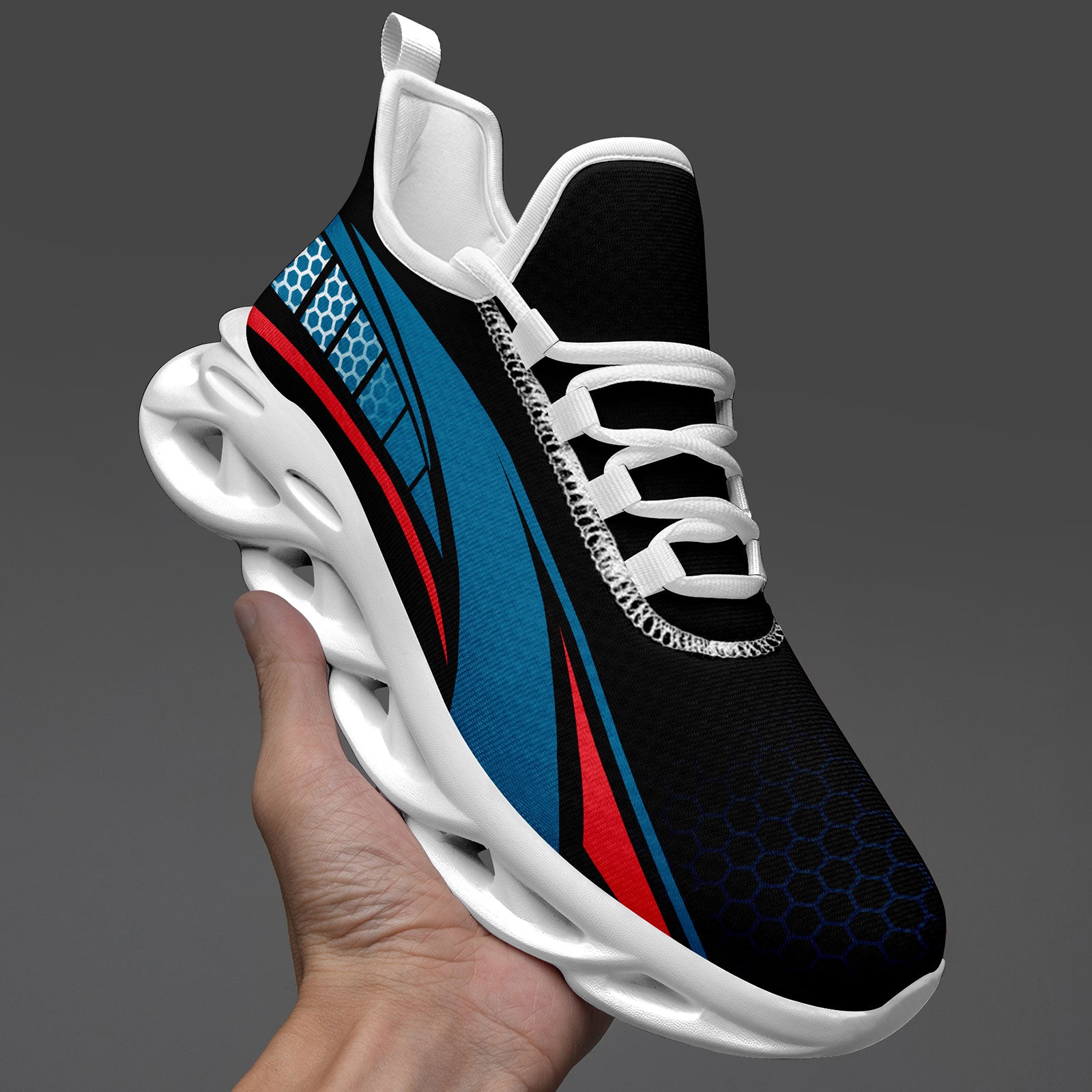 Custom Maxsoul Personalized Sneakers for Men & Women - Lightweight Comfortable Walking Shoes FN003 E025022 (Size 16) - Perfect for Running, Gym Workouts & Casual Wear