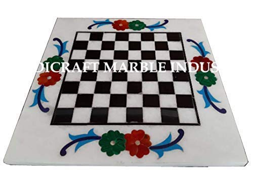 Premium White & Black Marble Chess Set with Handcrafted Chess Pieces - Elegant Game Board for Home Decor, Holiday Gifts & Family Game Nights (Valentine's, Christmas, New Year Present) - Perfect for Living Room, Office or Coffee Table Display