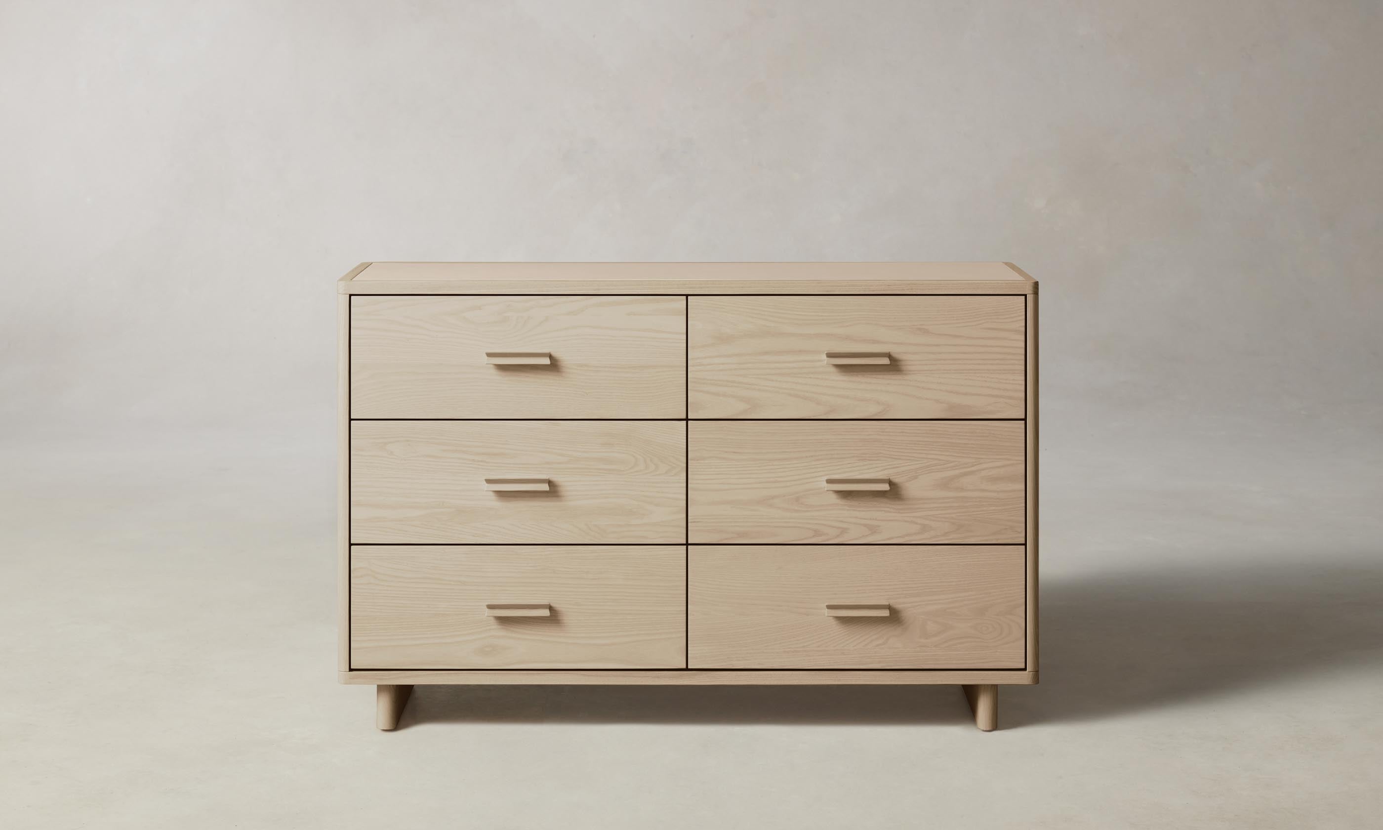 Clinton 6-Drawer Wooden Dresser - Solid Wood Bedroom Storage Chest for Clothes & Accessories | Perfect for Master Bedroom, Guest Room & Dorm Organization