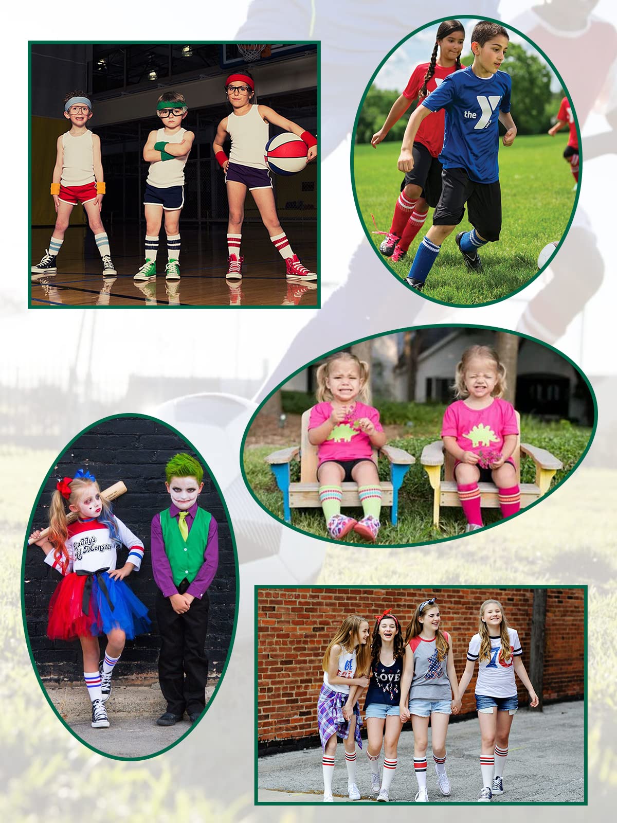 Century Star Kids Knee High Soccer Socks - Breathable Cotton Sports Socks for Boys & Girls - Perfect for Soccer Practice, School Uniforms & Athletic Activities