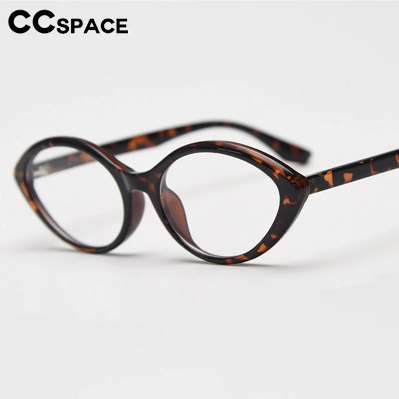 CCspace Women's Full Rim Oval Cat Eye Titanium Eyeglasses Frame - Lightweight TR90 Material for All-Day Comfort, Fashionable Eyewear for Work & Social Events