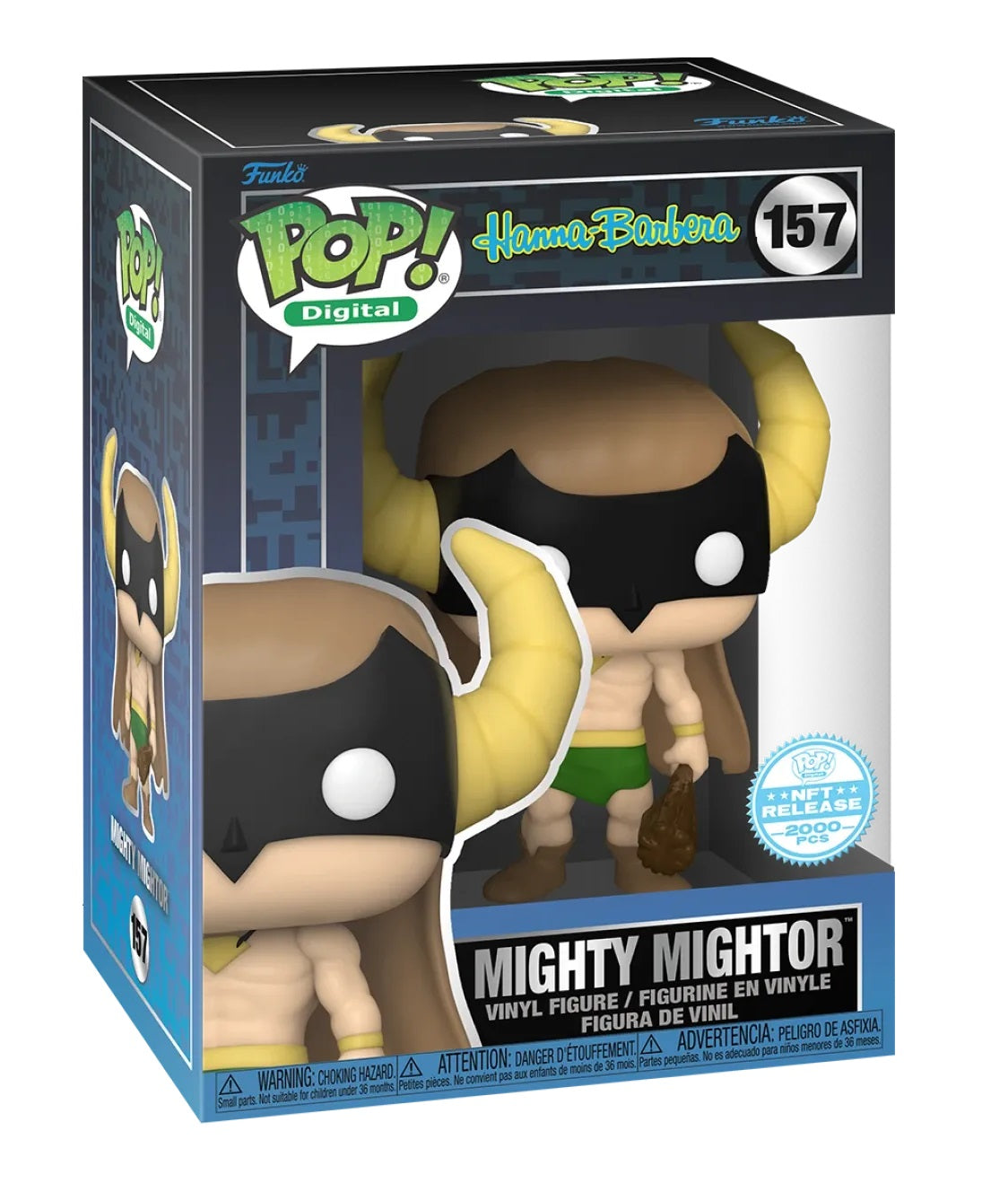 Hanna Barbera Mighty Mightor NFT Redemption Funko Pop Vinyl Figure - Limited Edition 2000 Pcs Collectible - Perfect for Comic Book Fans & Animation Collectors