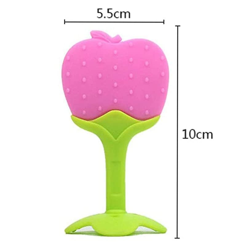 Kritiu Giraffe Shape Teether & Teether Combo - BPA-Free Silicone Teething Toys for Babies 0-12 Months | Safe & Fun Gum Massagers for Soothing Sore Gums | Perfect Baby Shower Gift (Green & Pink) | Use at Home, Daycare or On-the-Go