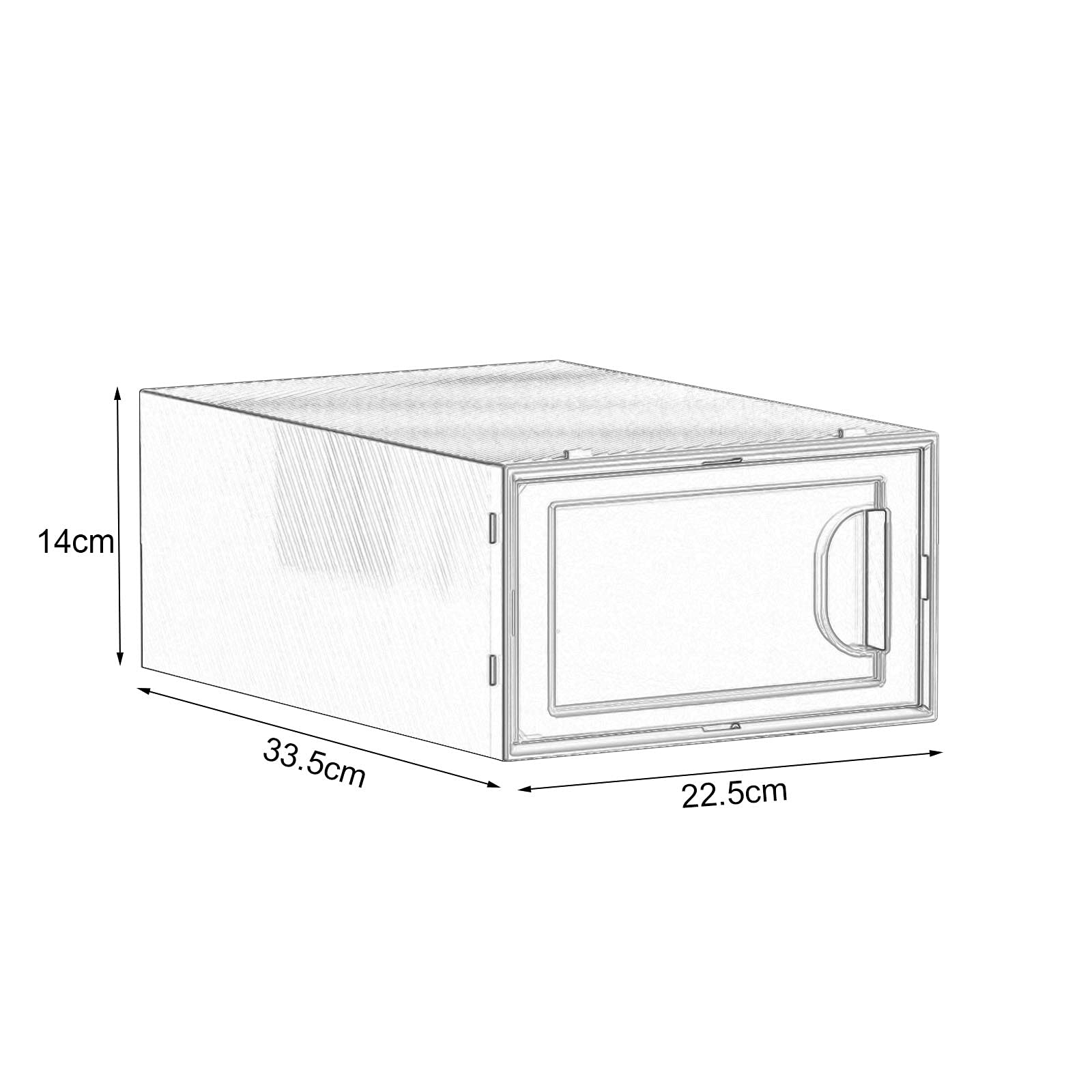 SUNDAY HOME Plastic Stackable Shoe Storage Boxes - 12-Pack Clear Door Shoe Organizer for Closet, Sneaker Display Cabinet | Perfect for Bedroom, Closet & Entryway Organization (Orange)