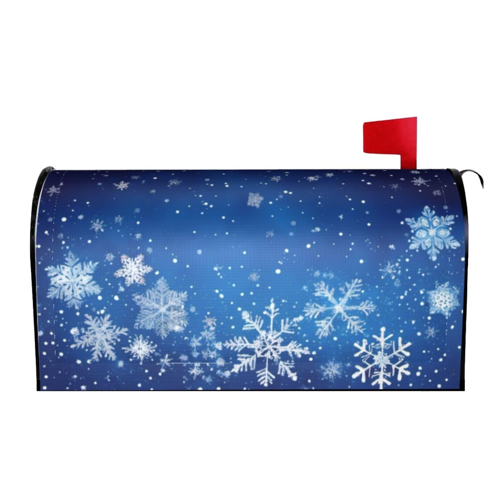 KiuLoam Magnetic Mailbox Cover - Christmas Snowflakes Winter Design, Standard Size 21