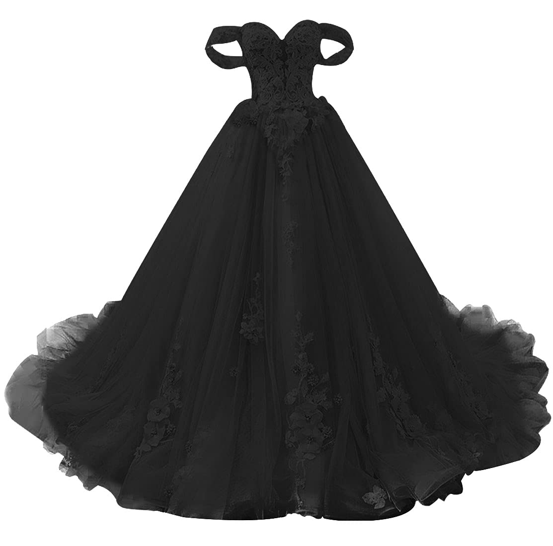Elegant Lace Quinceanera Dresses Off Shoulder Tulle Formal Evening Gowns for Prom, Homecoming & Special Occasions | Long Princess Prom Dresses for Women & Teens