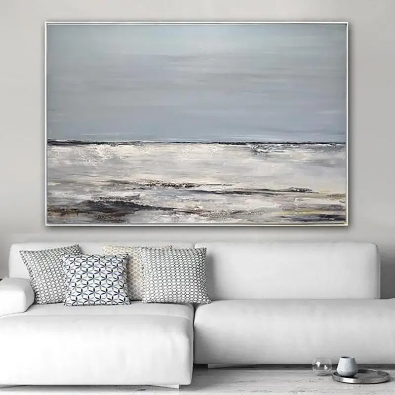 Ocean and Sky Painting #OS 020 - Handmade Canvas Wall Art for Home & Office Decor - Perfect for Living Room, Bedroom, or Office
