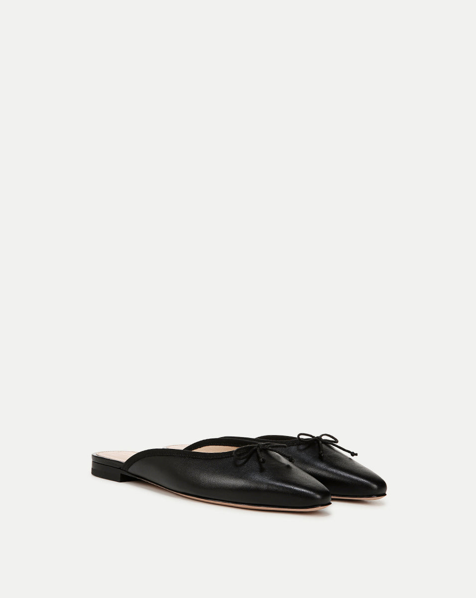 Catherine Genuine Leather Mule Shoes - Women's Comfortable Slip-On Loafers for Casual Wear & Office Outfits