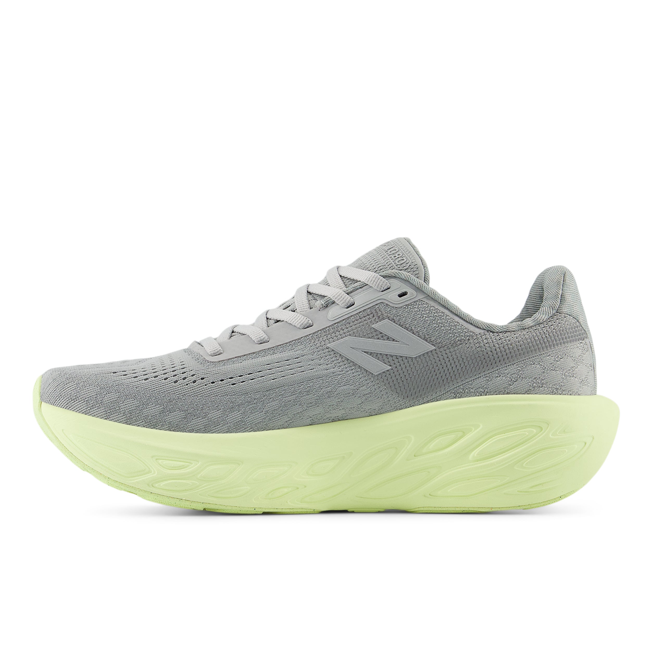New Balance Women's Fresh Foam X 1080v14 Running Shoes - Raincloud/Limelight/Silver Metallic - Lightweight Cushioned Sneakers for Jogging, Gym Workouts & Daily Walking