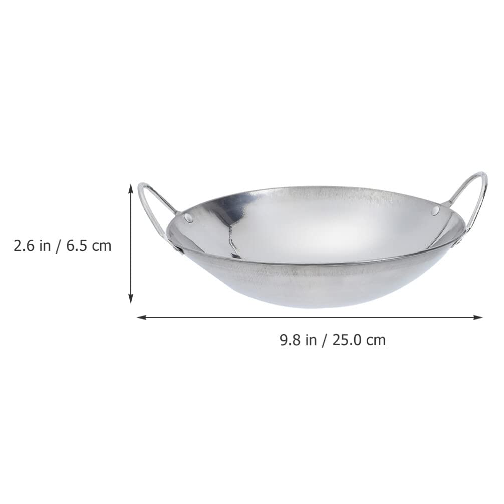 Premium Stainless Steel Griddle Pan - Shabu Hot Pot, Fry Pan & Vegetable Cooking Pot with Metal Handle for Home Kitchen | Perfect for Stir-Fry, Sautéing & Asian Hot Pot Meals