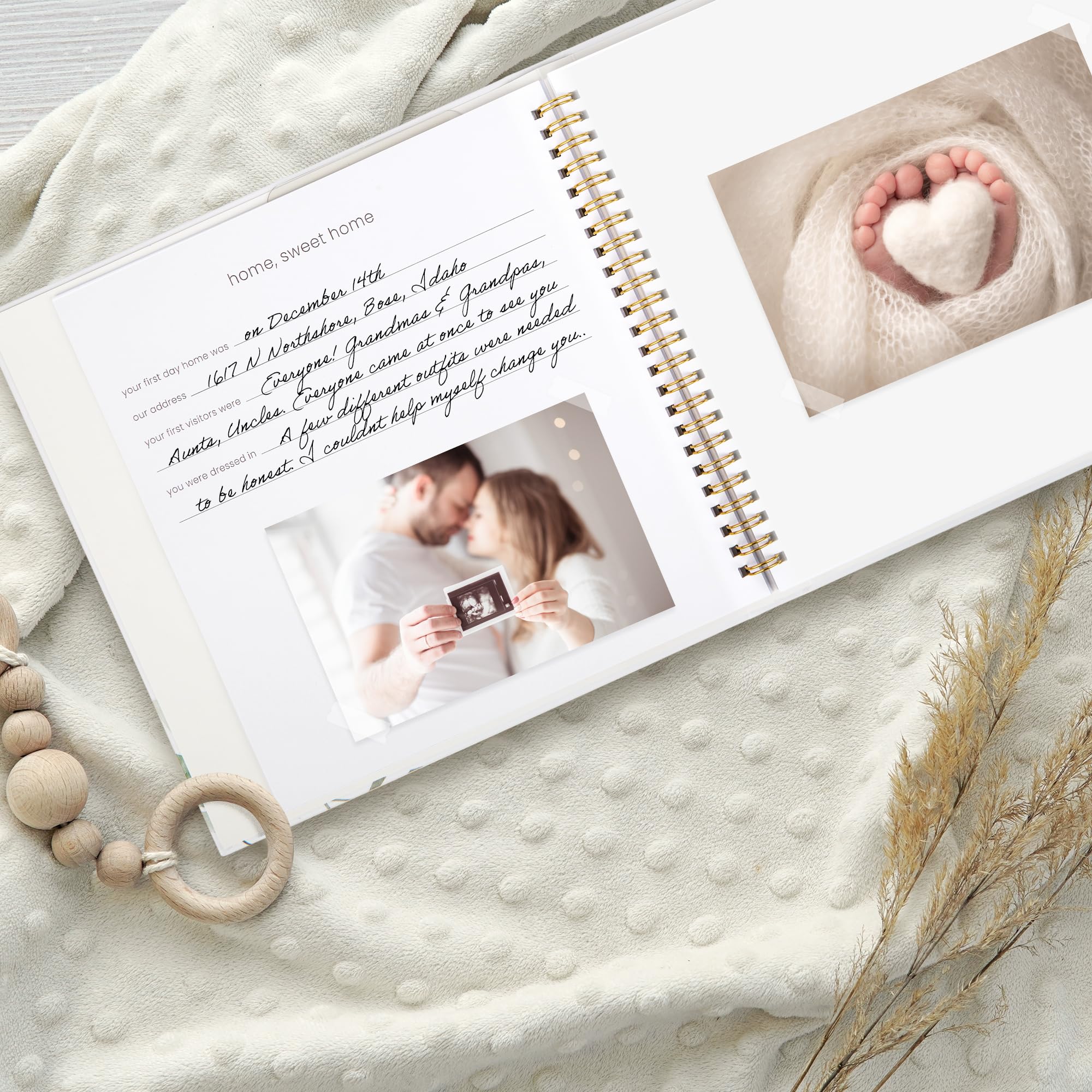 Keepsake Baby Memory Book for Boys & Girls – First 5 Year Baby Journal with Photo Slots – Scrapbook & Photo Album to Record Milestones from Birth to Age 5 | Perfect Baby Shower Gift & New Parent Keepsake