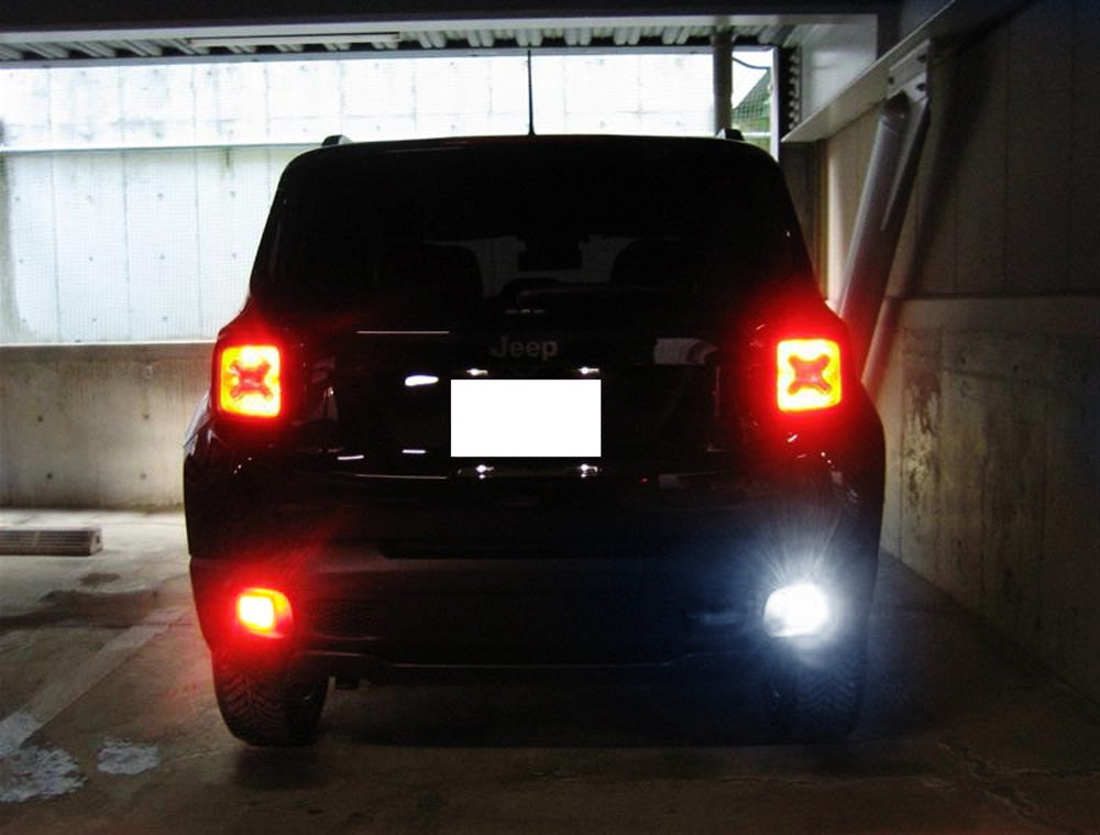 Euro/JDM LED Rear Fog & Backup Light Kit with Wiring Harness for 2015-2019 Jeep Renegade - Enhanced Visibility & Safety for Night Driving & Off-Road Adventures