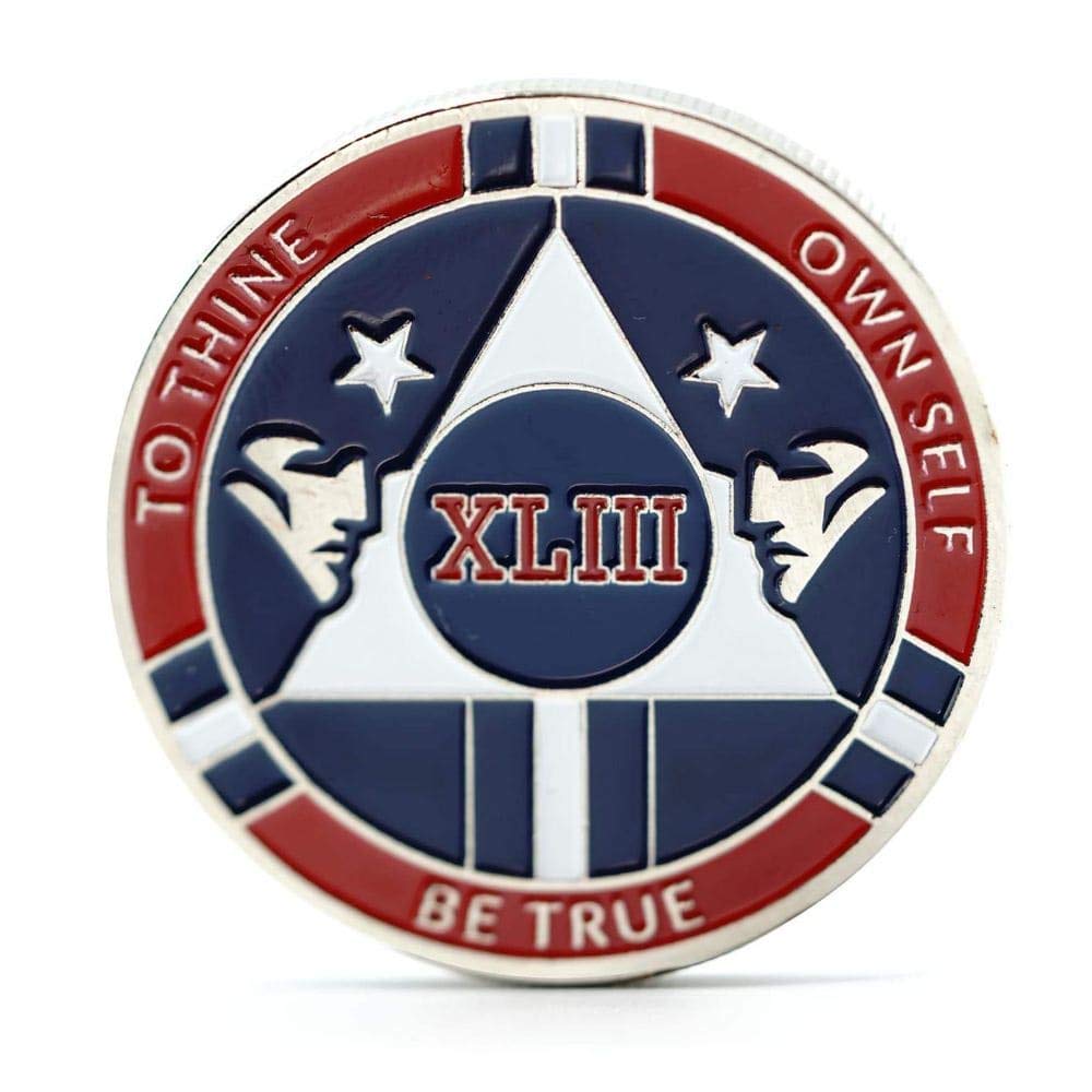 Red and Blue Double Patriot Yearly AA Medallion with Coin Capsule - Alcoholics Anonymous 1-50 Years Sobriety Chip | Perfect for AA Meetings, Recovery Milestones & 12-Step Programs | MyRecoveryStore