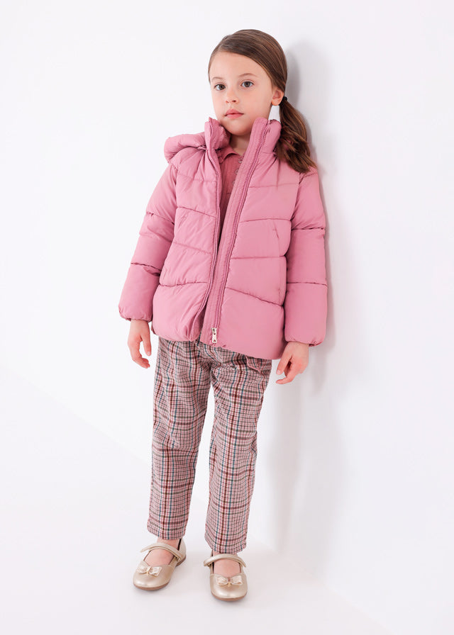 Girls' Hooded Puffer Jacket - Warm Winter Coat for Kids | Lightweight Waterproof Outerwear | Perfect for School, Playground & Outdoor Activities
