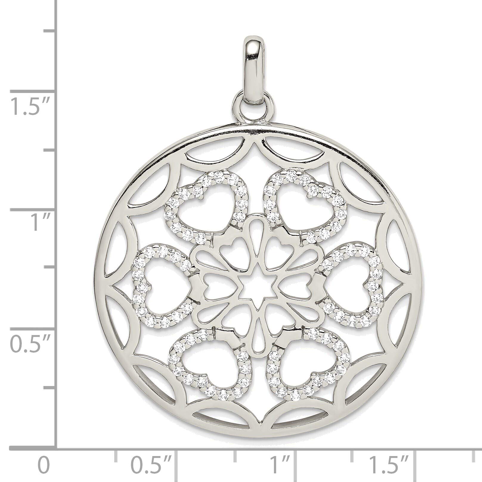 Sterling Silver CZ Heart Pendant - Elegant Jewelry for Gifts & Daily Wear