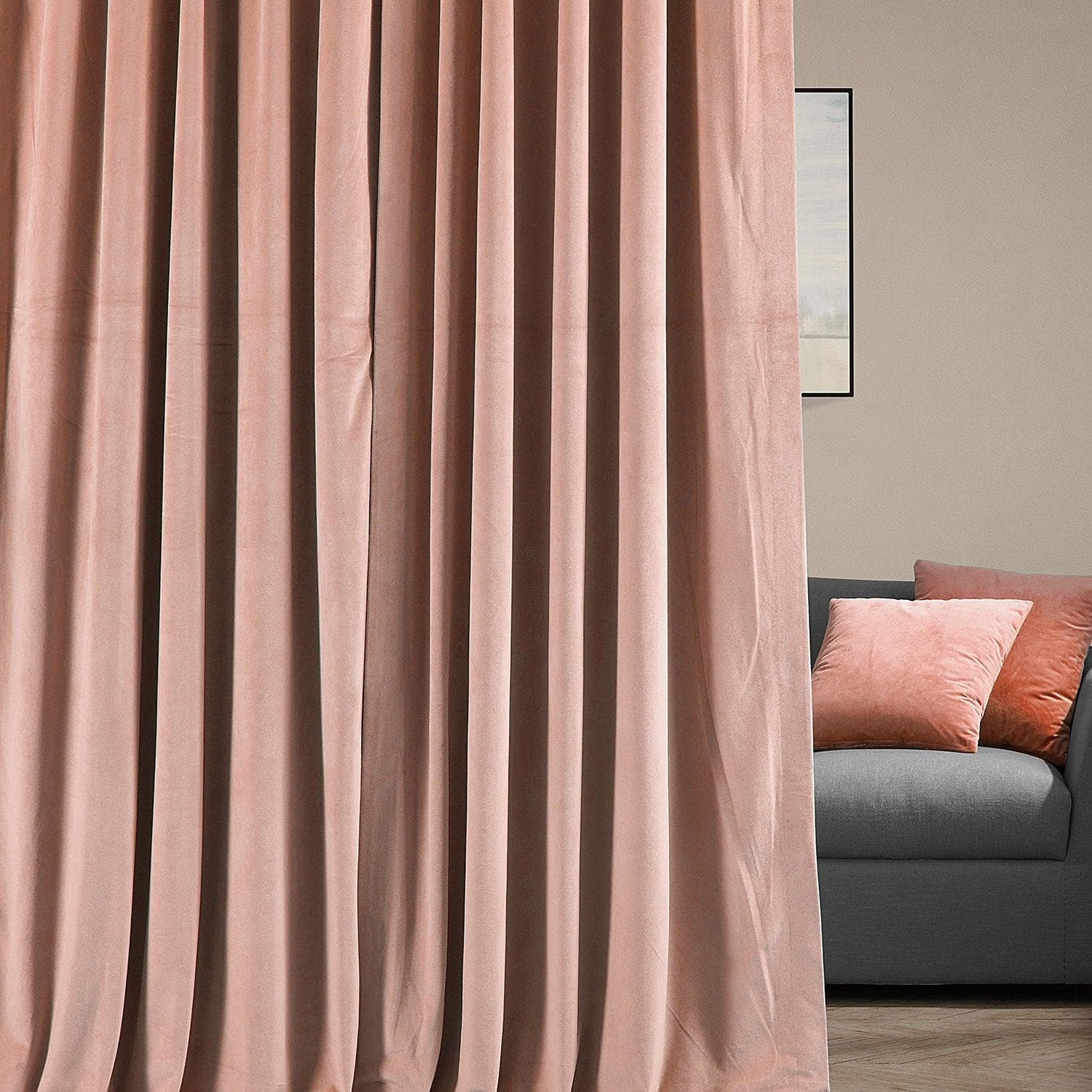 Rosey Dawn Signature Velvet Custom Curtains - Premium Blackout Drapes for Living Room & Bedroom - Elegant Window Treatments for Home Decor