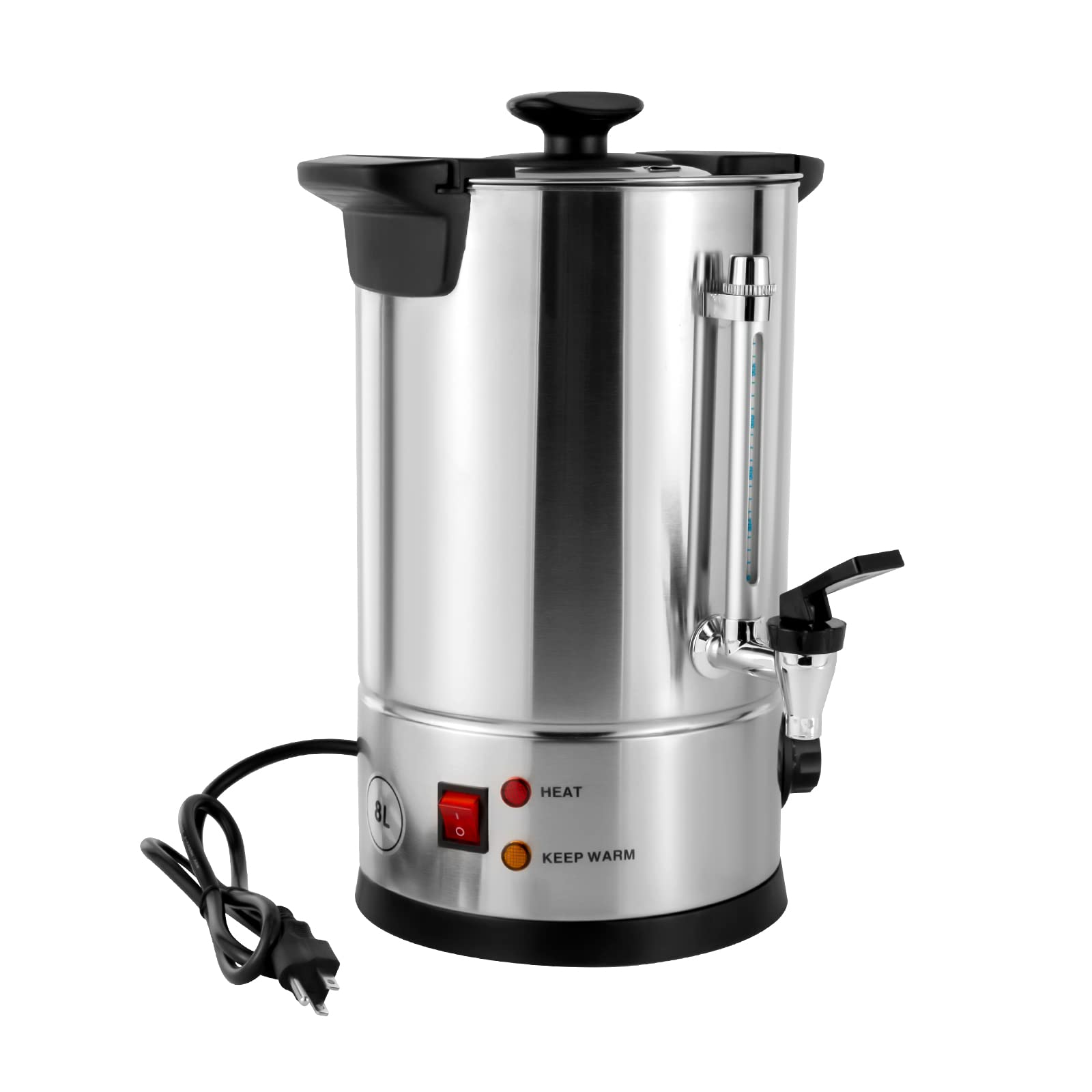 50-Cup Commercial Coffee Urn 5L Large Capacity Coffee Maker with Adjustable Temperature & Percolator - Ideal for Offices, Catering, Events, Tea, Hot Chocolate & Coffee Brewing