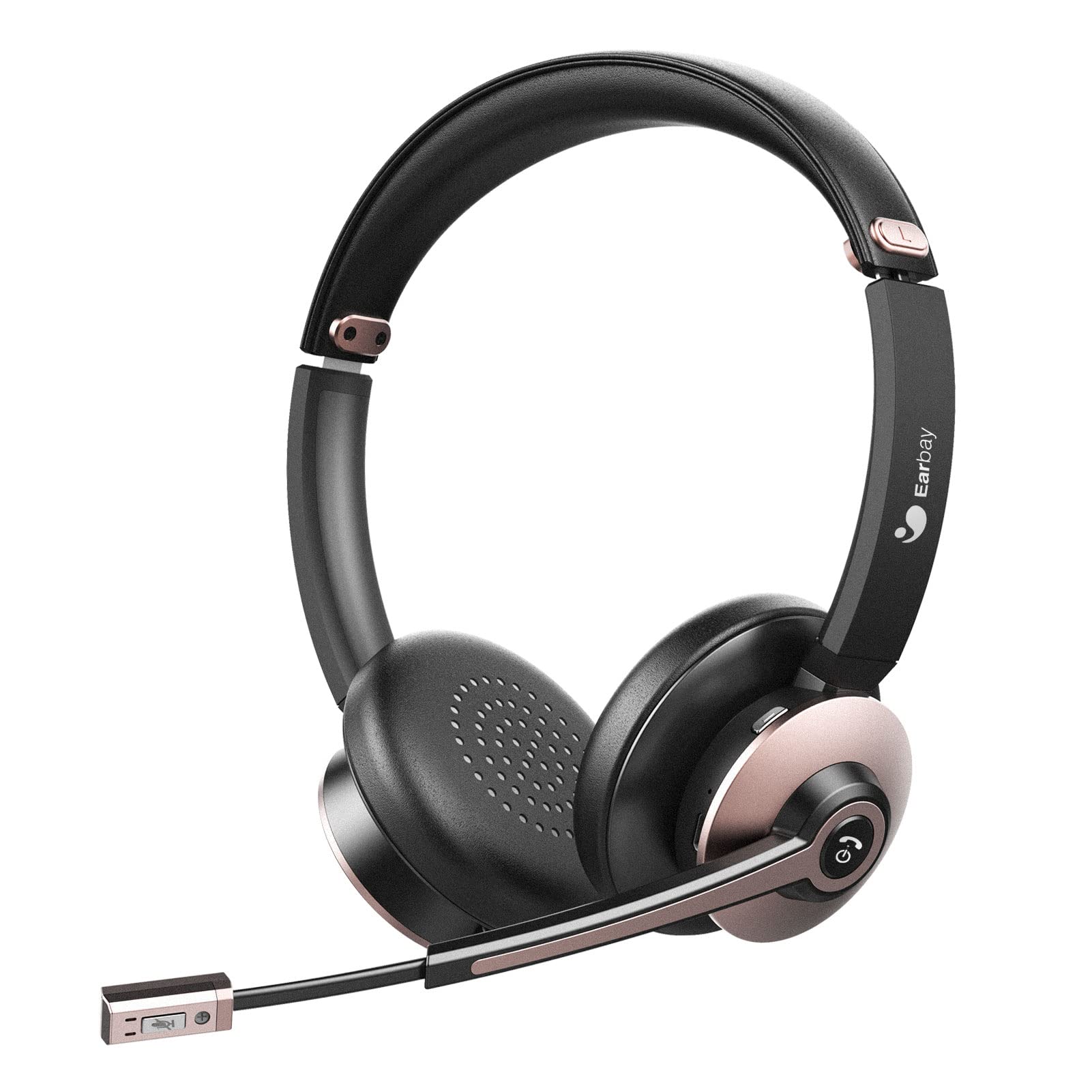 Wireless Bluetooth Headphones with Microphone - Noise Cancelling On-Ear Headset for PC/Laptop, 26H Playtime & Dual Connect - Ideal for Zoom, Microsoft Teams, Skype Calls, Gaming & Remote Work