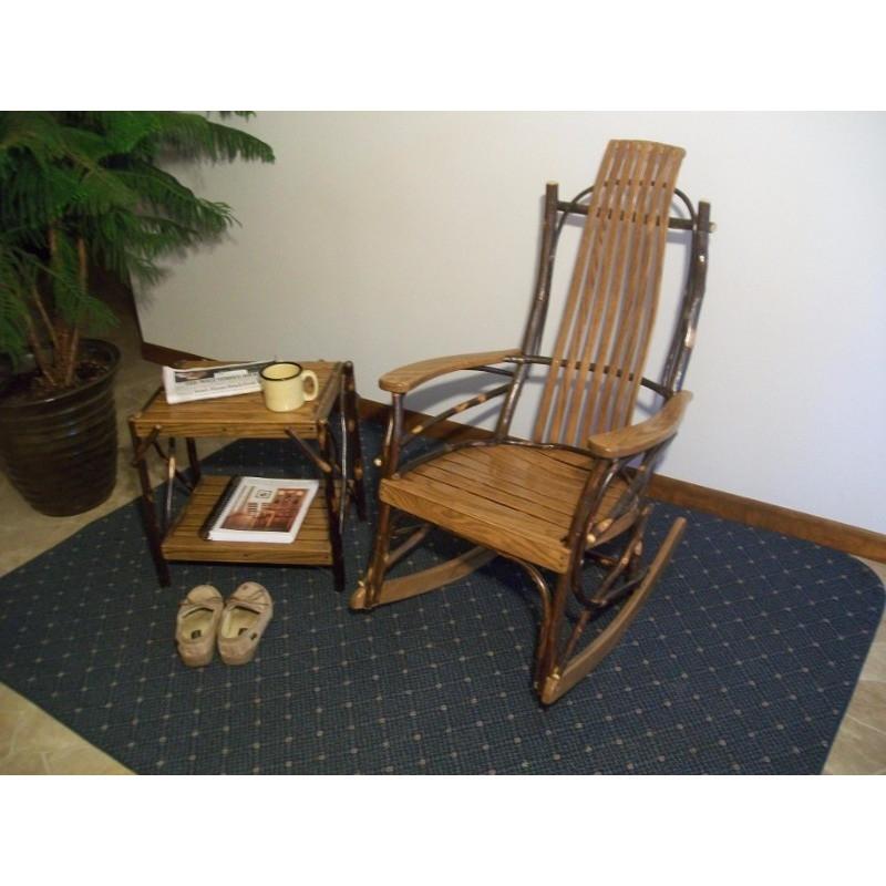 A & L Furniture Hickory Rocking Chair - Handcrafted Wooden Rocker for Living Room, Nursery & Porch - Comfortable & Durable Rocking Chair for Relaxation & Nursing