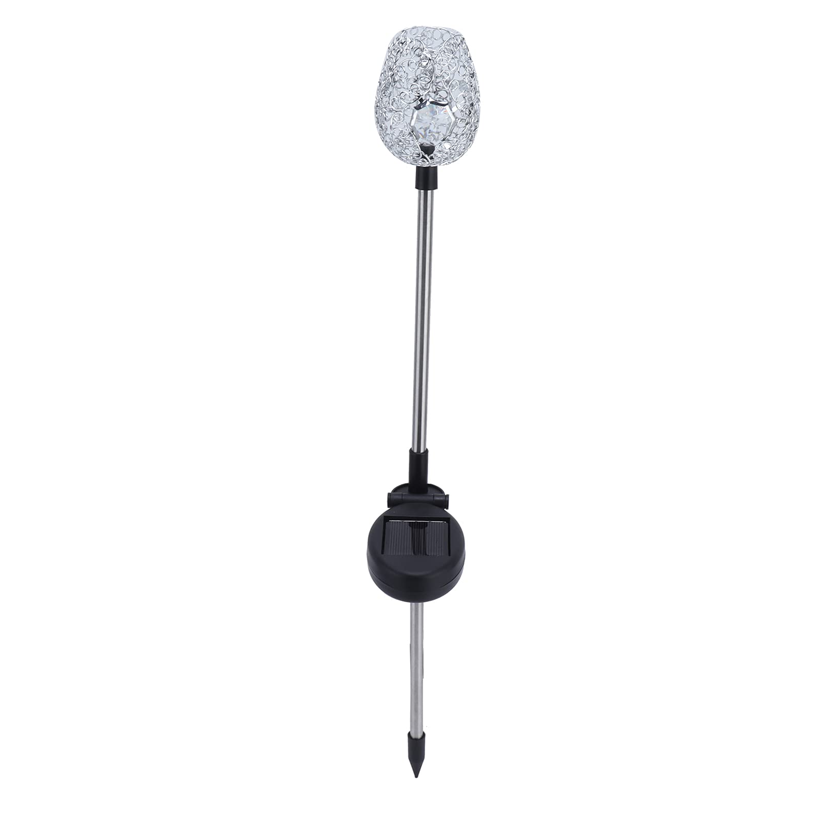 Solar LED Lawn Lights - Stainless Steel, ABS & Iron Crystal Cup Design - Waterproof Outdoor Landscape Lighting for Parks, Gardens & Courtyards | Perfect for Pathway Illumination & Backyard Decor