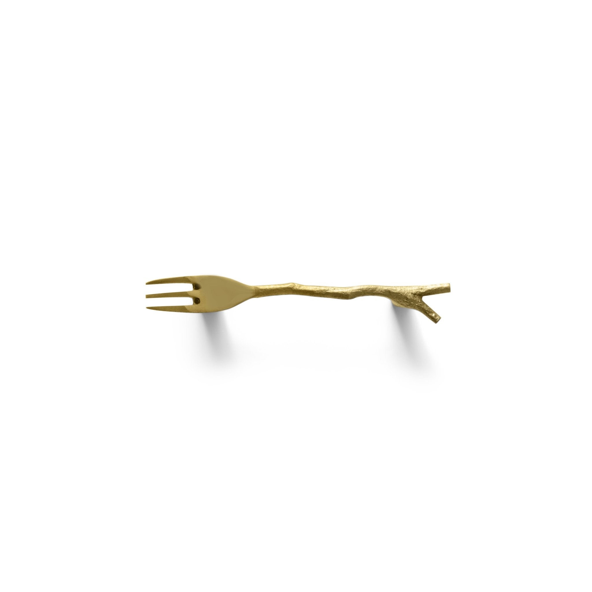 Gold Tone Fork Pull - Elegant and Durable Kitchen Utensil for Serving and Garnishing - Perfect for Dinner Parties, Buffets, and Fine Dining Presentation