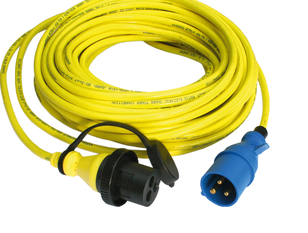 25m 16A Shore Power Cable (3 x 2.5mm2) - Heavy Duty Marine & RV Electrical Cord for Boats, Campers & Outdoor Power Supply