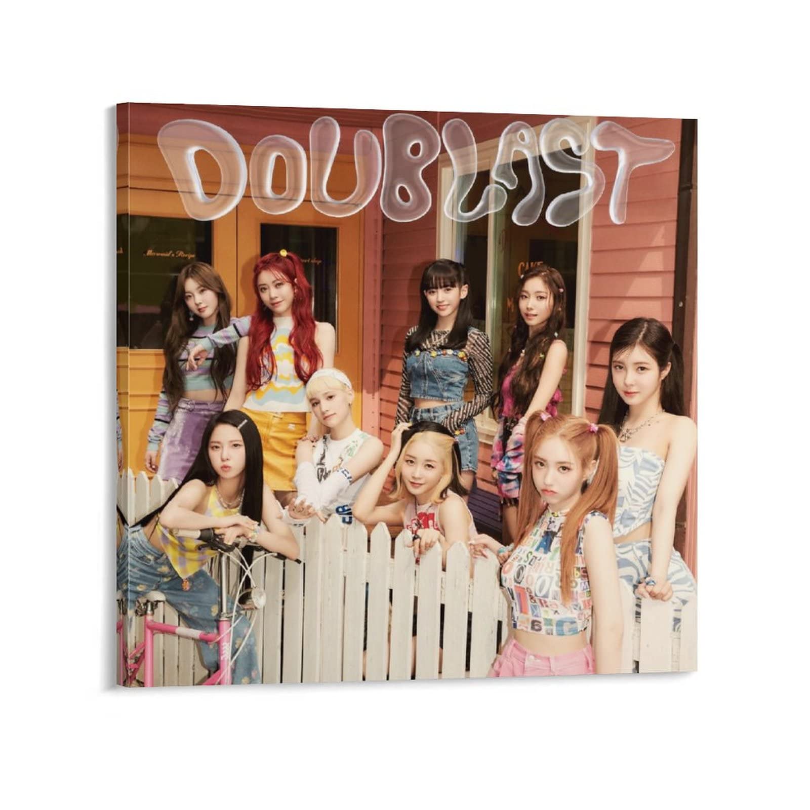 Kep1er Kepler Doublast Teaser Up Ver.3 Kpop Poster - Girl Group Band Idol Photoshoot Prints Painting Wall Art - Nordic Style Home Decor for Living Room, Bedroom - 28x28inch (70x70cm) - Perfect for Kpop Fans & Music Lovers