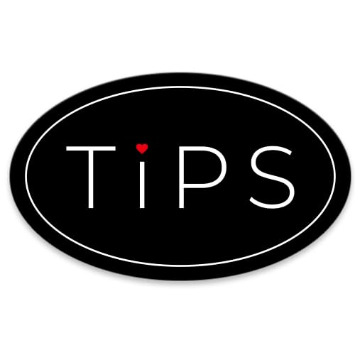 Oval Shaped TIPS Sign Stickers