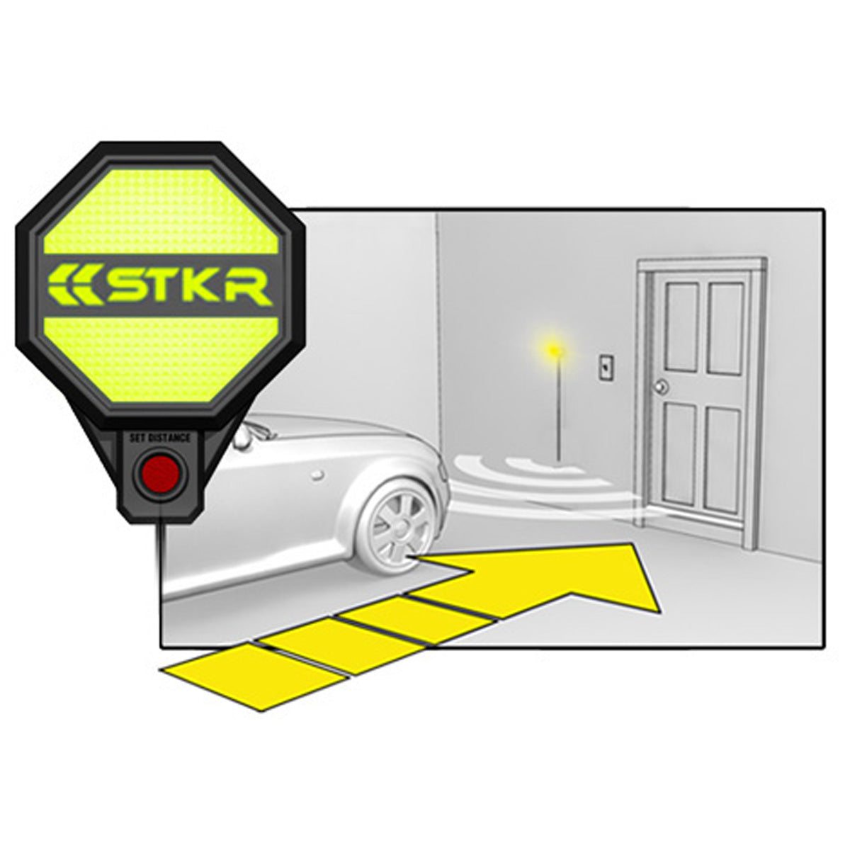 Adjustable Garage Parking Sensor - Wireless Car Backup Alarm with LED Display for Safe Parking | Perfect for Home Garages, Driveways & Tight Parking Spaces