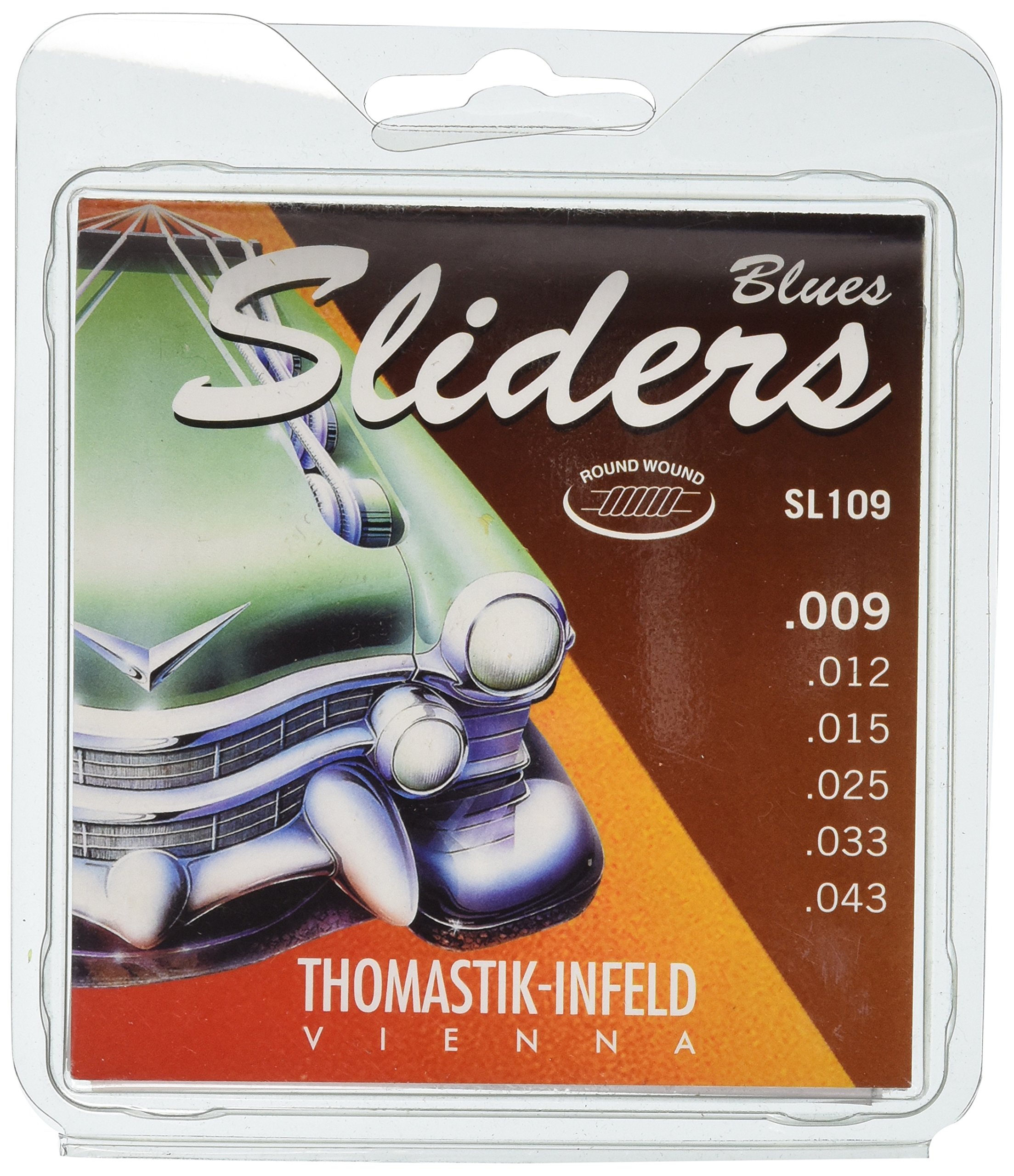 Thomastik-Infeld SL109 Electric Guitar Strings - 6 String Set with Round Wound Nickel (E, B, G, D, A, E) for Blues & Rock | Perfect for Live Performances, Studio Recording & Practice Sessions