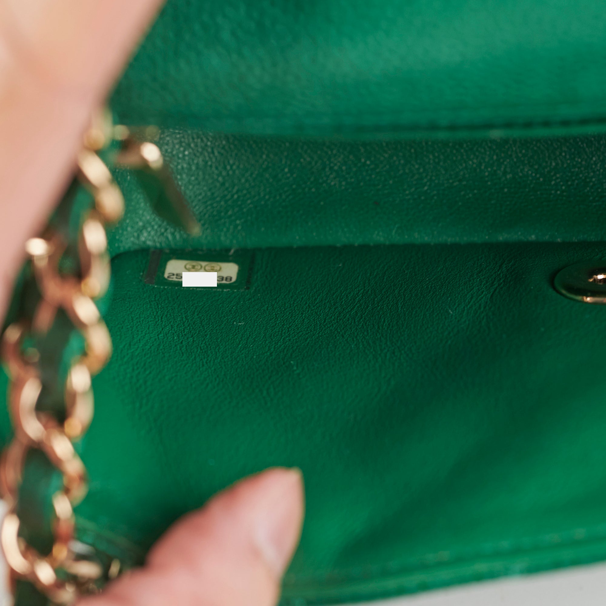 Chanel Caviar Leather Mini Rectangular Flap Bag in Emerald Green - 18S Collection | Luxury Crossbody Purse for Women, Perfect for Parties & Evening Events