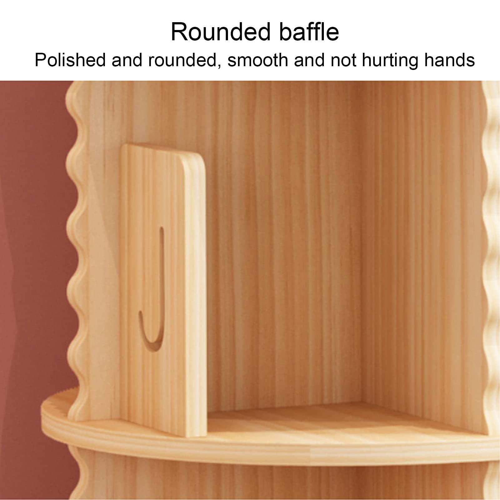 360° Rotating Solid Wood Bookcase with Removable Universal Wheels - Modern Revolving Book Storage Shelf for Home, Office, Kids Room - Perfect for Living Room Decor, Study Organization & Children's Book Display