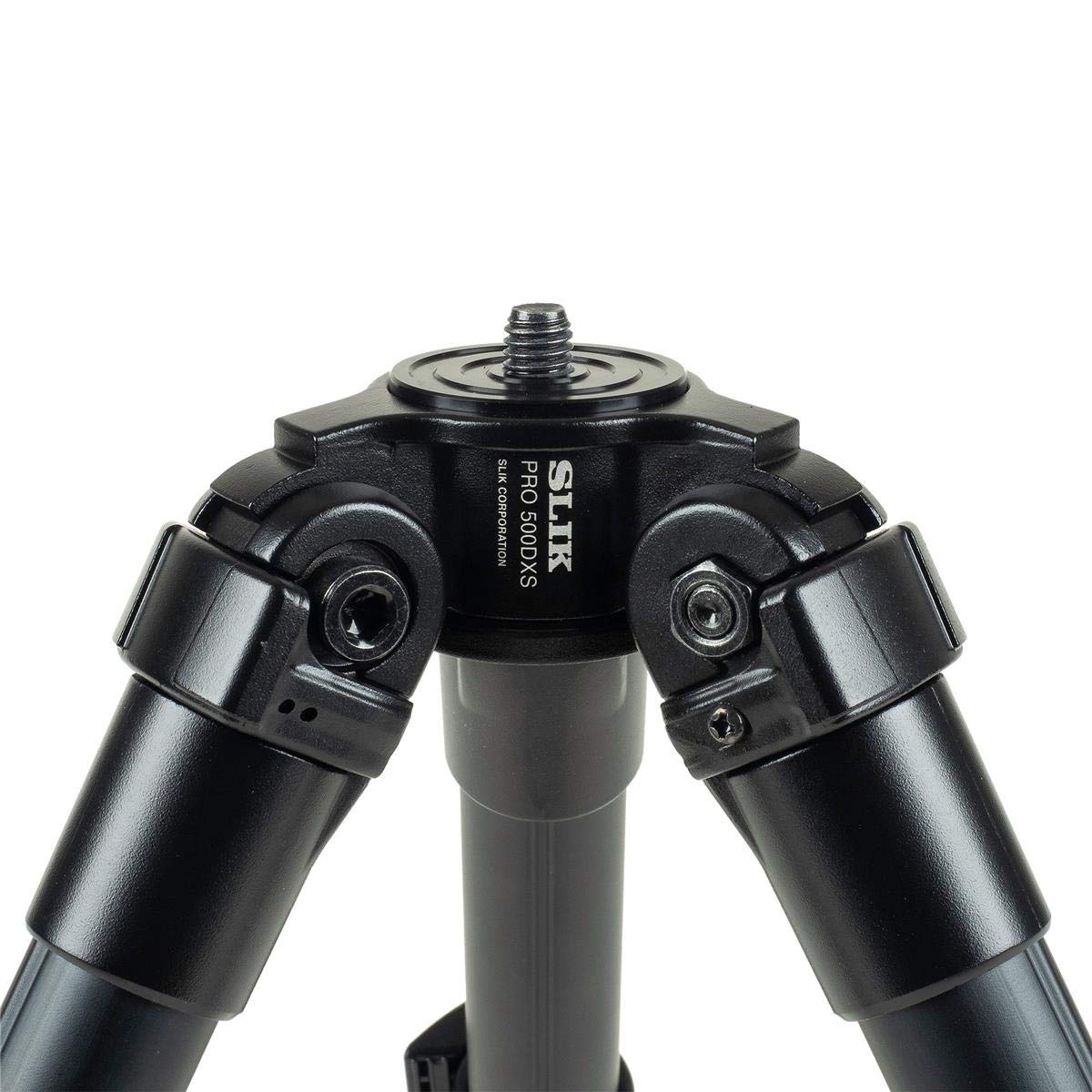 SLIK PRO 500DXS 16-Inch Short Tripod Legs - Lightweight Aluminum Tripod Stand for DSLR Cameras (Black, Model 613-501) | Perfect for Travel Photography, Vlogging & Indoor Studio Shoots