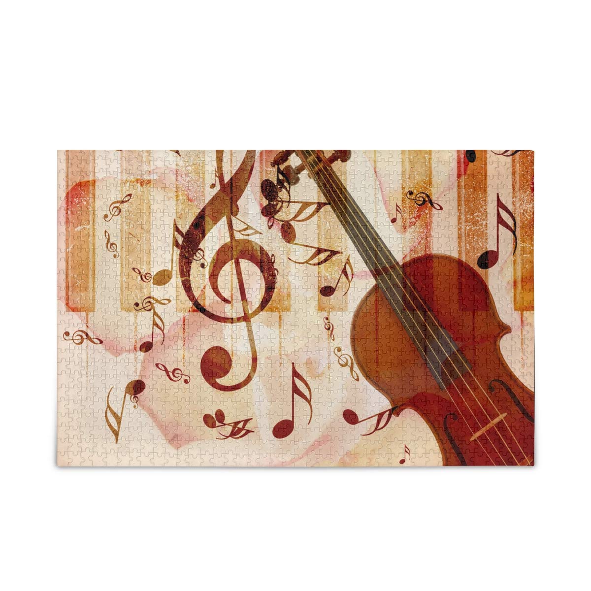 ALAZA 500-Piece Jigsaw Puzzle for Adults - Music Theme with Piano Keys & Violin - Buffalo Games - Perfect for Relaxation, Stress Relief & Home Decor