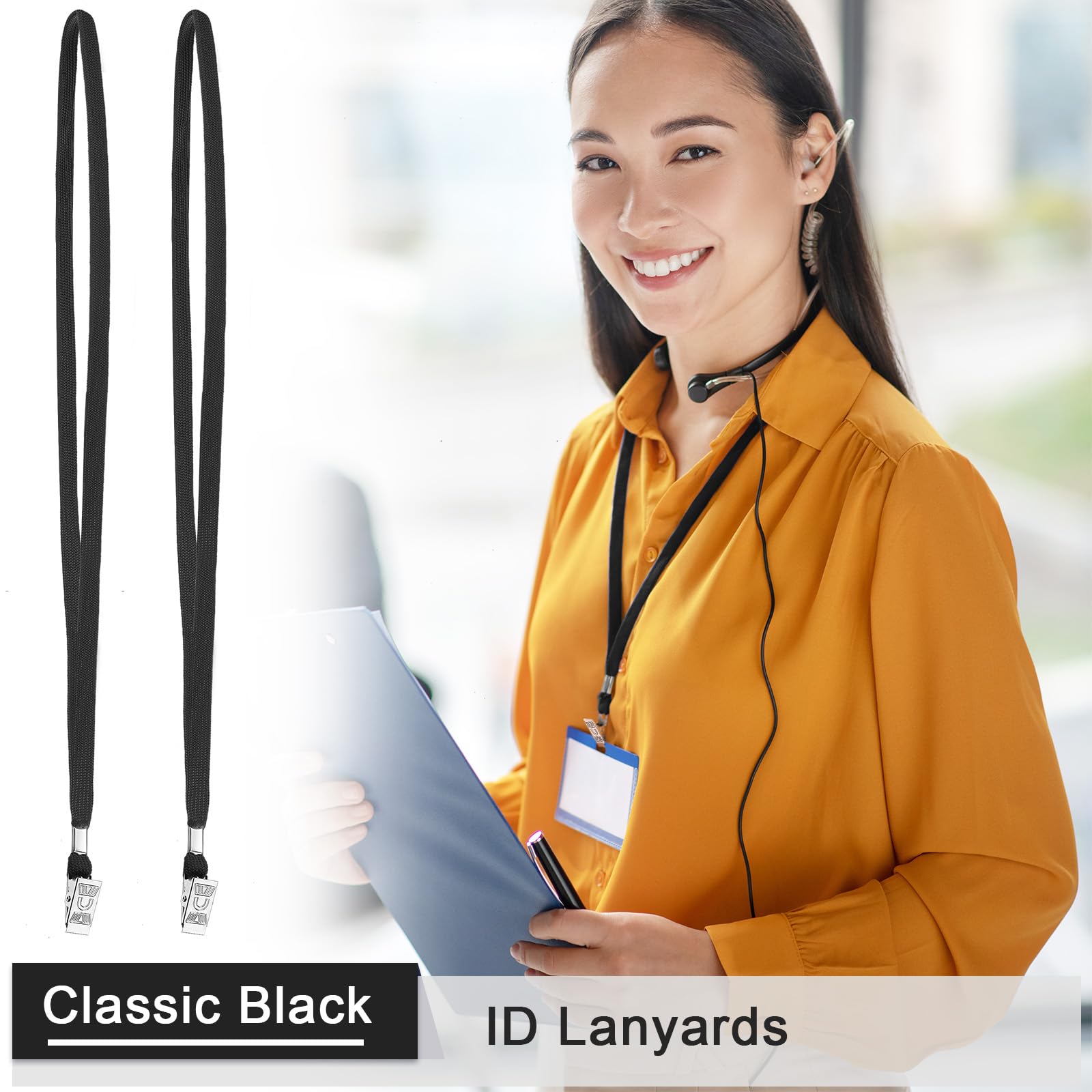 Marspark Bulk Lanyards with Clip & Hook for ID Cards - Office & Events