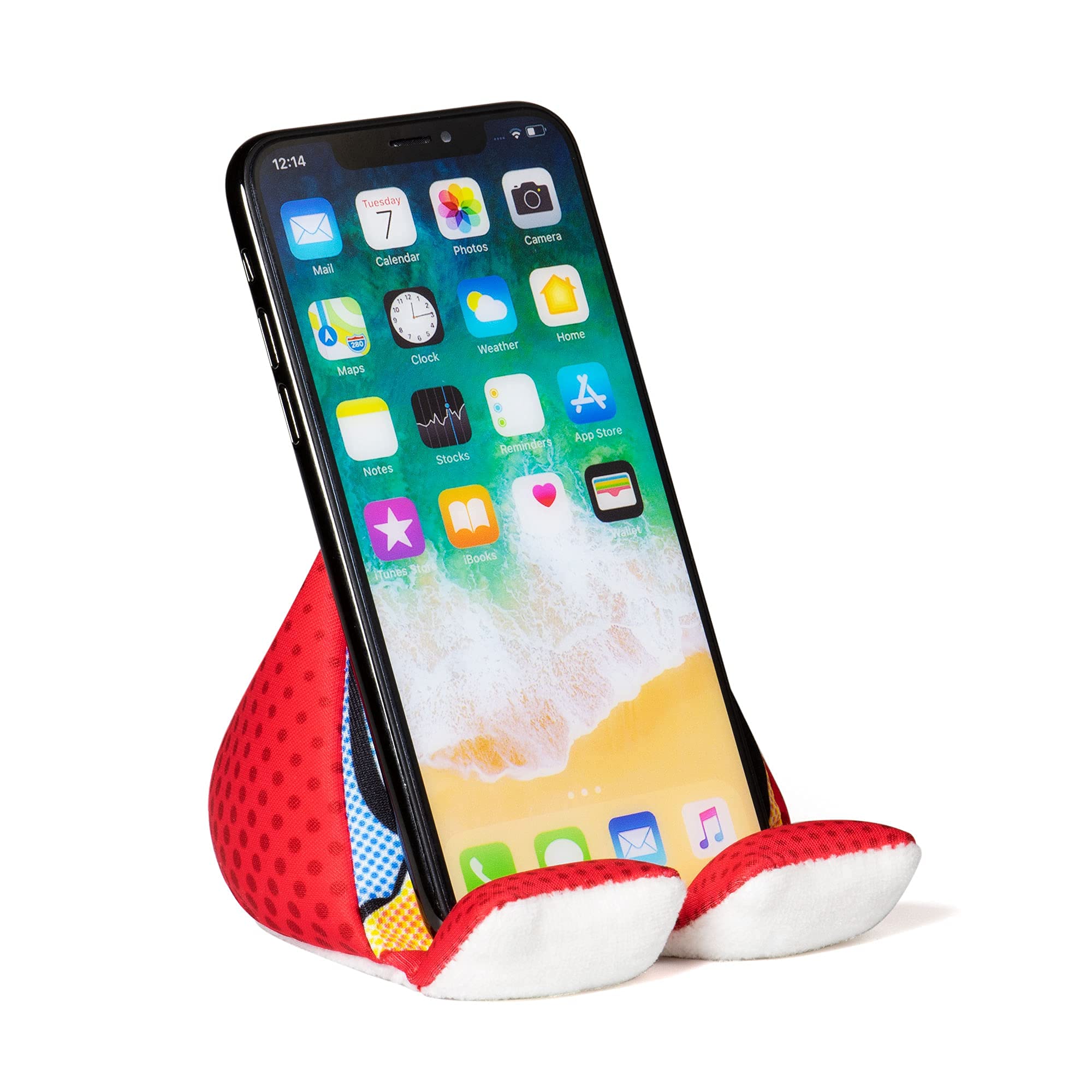 2-in-1 Plush Phone Stand & Screen Cleaner - Soft Microfiber Holder for Smartphones, Tablets, Kindle & eReaders | Perfect Gift for Book Lovers, Writers & Students | Ideal for Reading, Working & Watching Videos