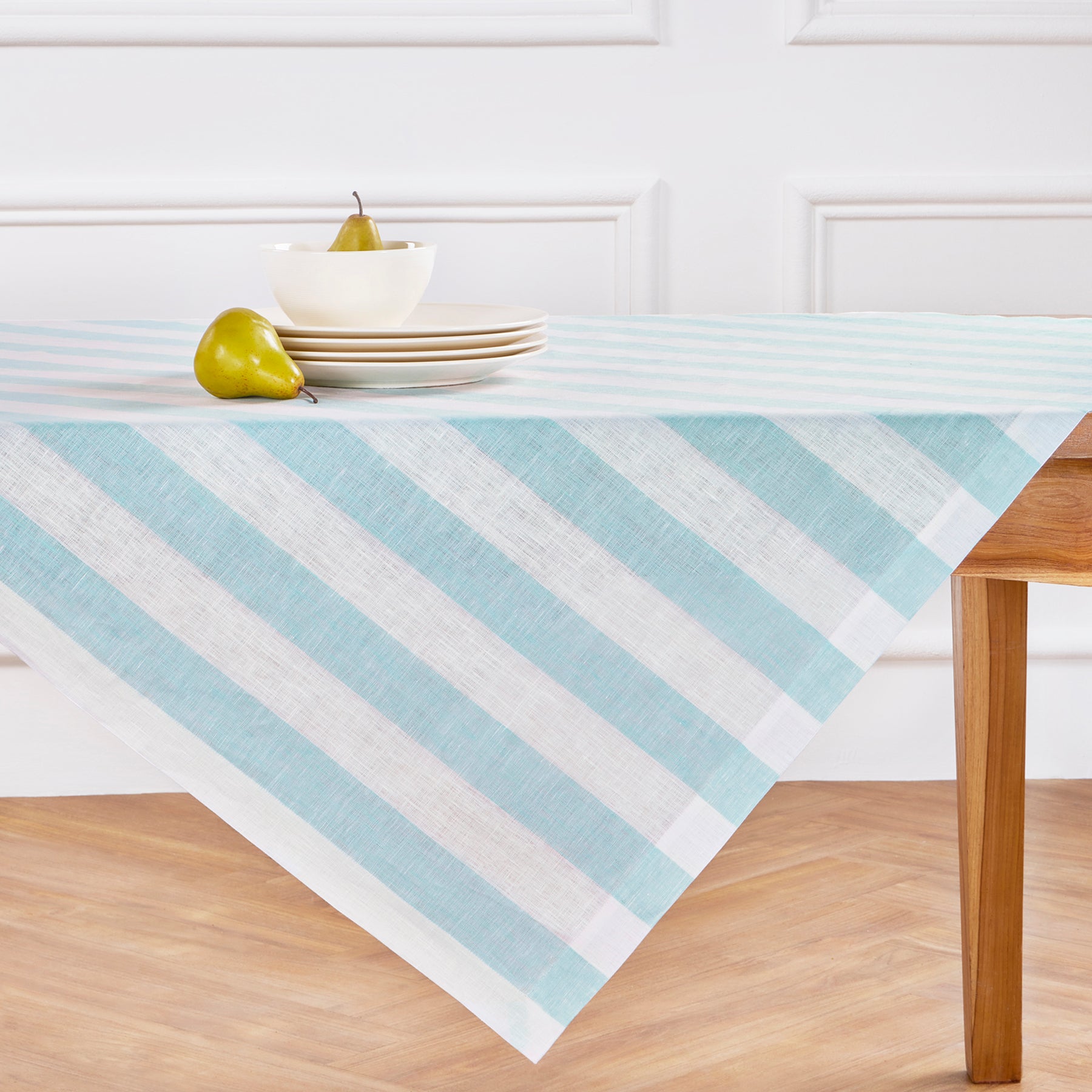 Natural and White Cabana Stripe