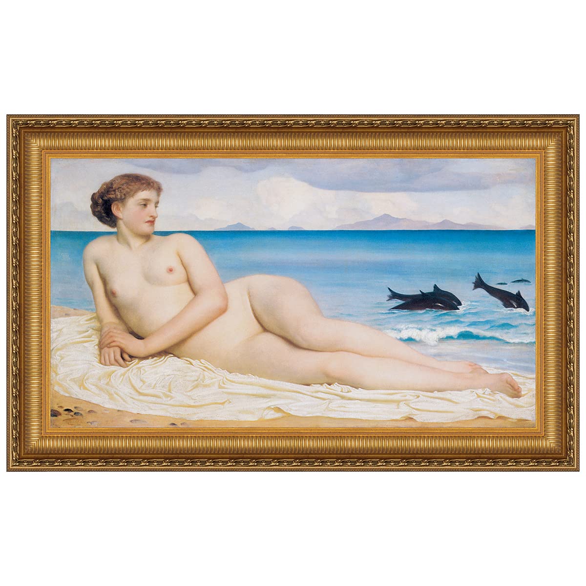 Design Toscano Actaea the Nymph of the Shore 1868 Canvas Art Print - Small Wall Decor for Living Room, Bedroom & Office - Classic Nautical Painting Reproduction